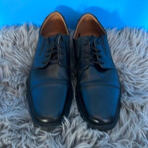 Clarks Black Leather Dress Shoes Men’s Size 8.5 Formal Oxford Classic